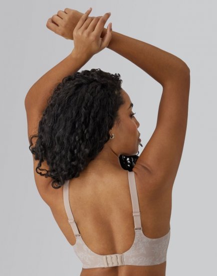 Bali Comfort Revolution Easylite Back Close Wireless Bra Evening Blush/Gloss Floral Sale Online - Click Image to Close