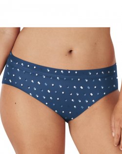 Bali One Smooth U Modern Microfiber Bikini Regal Navy Dot Print Sale Online