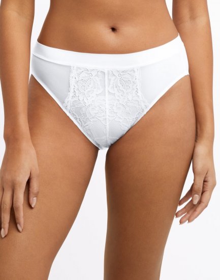 Bali One Smooth U Perfectly Pretty Lace Mesh Hi Cut White Sale Online - Click Image to Close