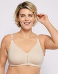 Bali Double Support Cotton Blend Wireless Bra Soft Taupe Sale Online