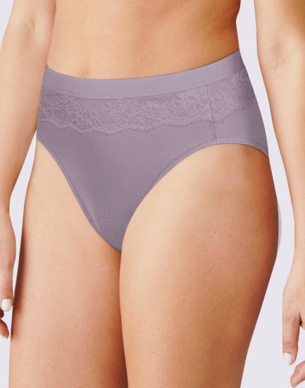 Bali Beautifully Confident Light Leak & Period Protection Hi Cut Panty Perfectly Purple Sale Online - Click Image to Close