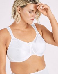 Bali Satin Tracings Underwire Minimizer Bra White Sale Online