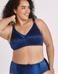 Bali Double Support Lace Wireless Bra In The Navy Sale Online