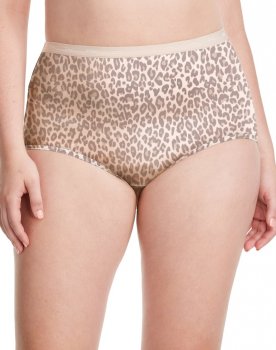 Bali Full-Cut-Fit Stretch Cotton Brief Buff Blush Animal Print Sale Online