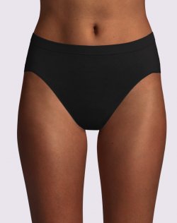 Bali Comfort Revolution® Microfiber Hi-Cut Panty, 3-Pack Black/Black/Black Sale Online