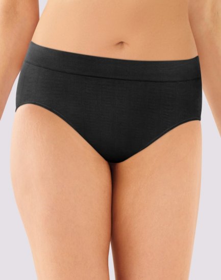 Bali One Smooth U All-Around Smoothing Hi-Cut Panty Black Pointelle Sale Online - Click Image to Close