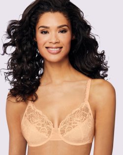 Bali Lace Desire Underwire Bra Champagne Shimmer Sale Online