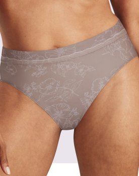 Bali One Smooth U Modern Microfiber Hi-Leg Panty Evening Blush/Gloss Floral Print Sale Online