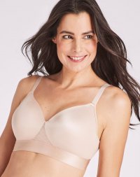 Bali One Smooth U Bounce Control Wireless Bra Almond Sale Online