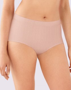 Bali One Smooth U® All-Around Smoothing Brief Almond Rib Sale Online