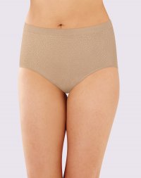 Bali Comfort Revolution Microfiber Brief, 3-Pack Light Beige Damask/White Damask/Nude Damask Sale Online