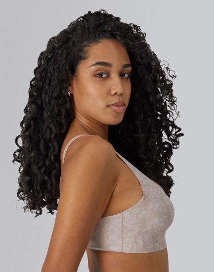Bali Comfort Revolution Easylite Back Close Wireless Bra Evening Blush/Gloss Floral Sale Online - Click Image to Close