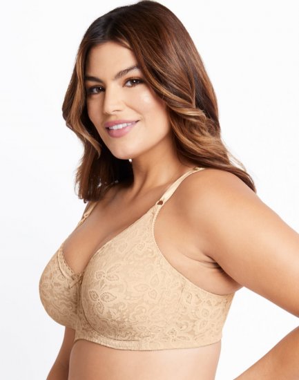 Bali Lace 'N Smooth Underwire Bra Nude Sale Online - Click Image to Close