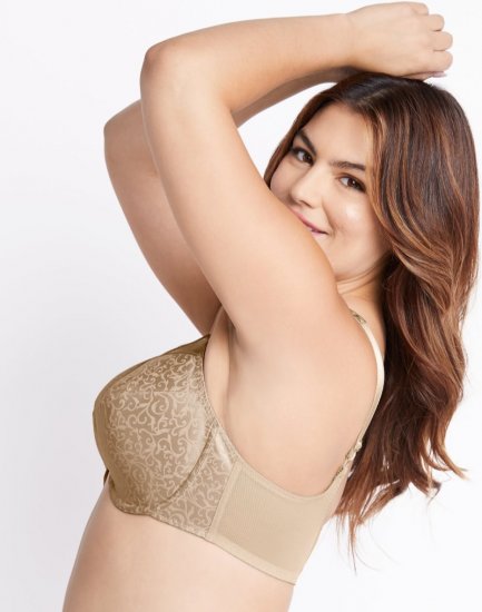 Bali Satin Tracings Underwire Minimizer Bra Nude Sale Online - Click Image to Close