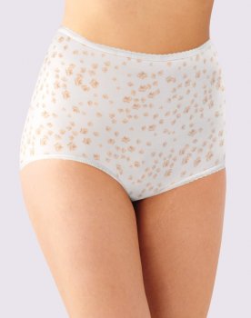 Bali Skimp Skamp Brief Panty White Floral Print Sale Online