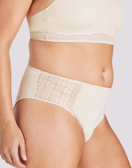 Bali Comfort Revolution® Brief with Lace Latte Lift Sale Online - Click Image to Close