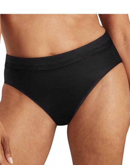Bali One Smooth U Modern Microfiber Hi-Leg Panty Black Sale Online - Click Image to Close