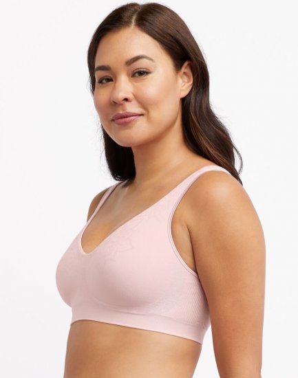Bali Comfort Revolution ComfortFlex Fit Seamless 2-Ply Wireless Bra Studio Pink Aztec Sale Online - Click Image to Close