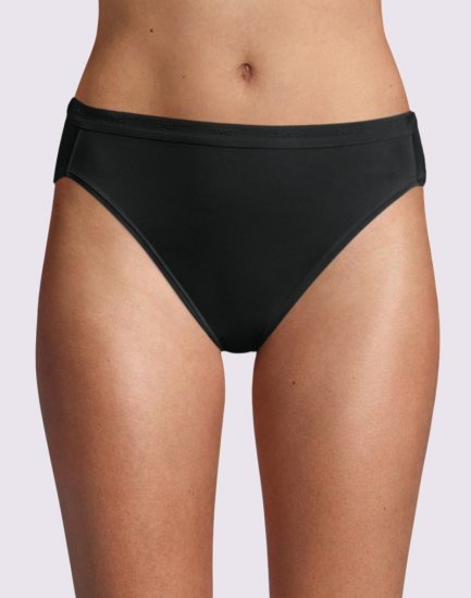 Bali Full-Cut-Fit Hi-Cut Panty Black Sale Online - Click Image to Close