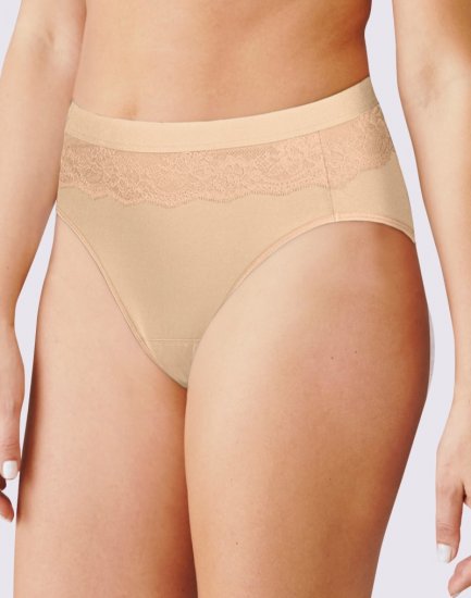 Bali Beautifully Confident Light Leak & Period Protection Hi Cut Panty Soft Taupe Sale Online - Click Image to Close