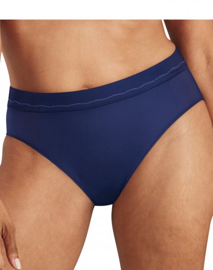 Bali One Smooth U Modern Microfiber Hi-Leg Panty In The Navy Sale Online - Click Image to Close