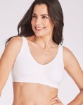 Bali Comfort Revolution ComfortFlex Fit Seamless 2-Ply Wireless Bra White Aztec Sale Online