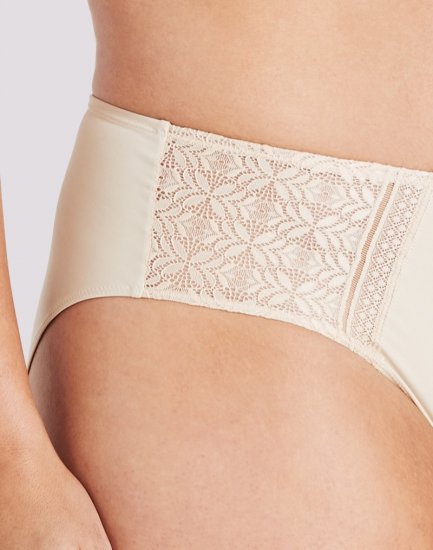 Bali Comfort Revolution® Brief with Lace Latte Lift Sale Online - Click Image to Close