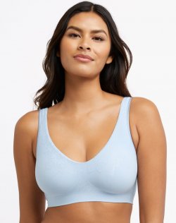 Bali Comfort Revolution ComfortFlex Fit Seamless 2-Ply Wireless Bra Blue Flight Aztec Sale Online