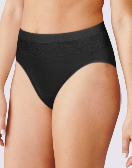 Bali Beautifully Confident Light Leak & Period Protection Hi Cut Panty Black Sale Online - Click Image to Close